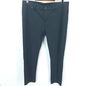 Calvin Klein Womens Black 5 Pocket Design High Rise Skinny Ponte Pants Size 14